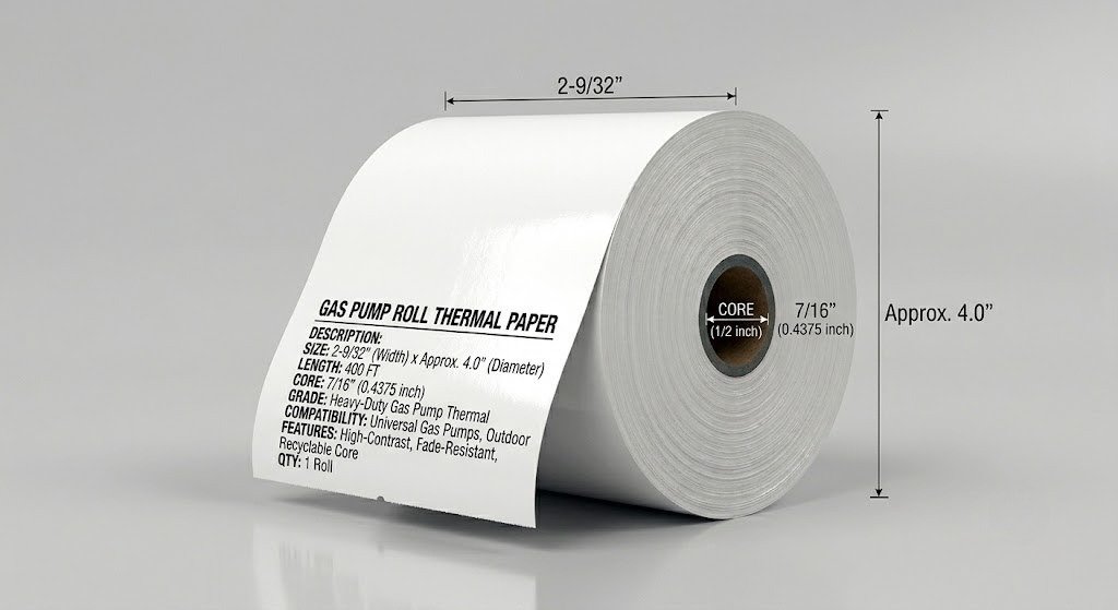GAS PUMP ROLL 2-9/32” 400 FT